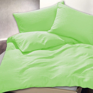 Prodloužené povlečení krep UNI 140x220, 70x90cm Zelené, Výběr zapínání: