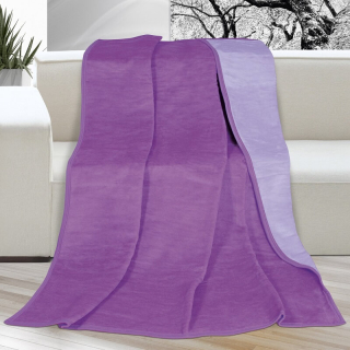 Deka Kira PLUS jednolůžko 150x200cm tm.fialová/fialová