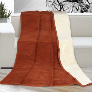 Deka Kira Plus dvojlůžko 200x230cm terra/béžová