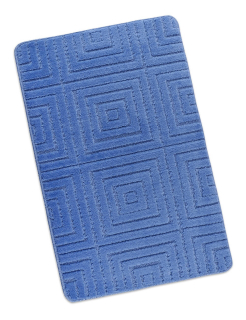 Koupelnová předložka 60x100cm Sv. modré čtverce