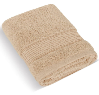 Froté ručník 50x100cm proužek 450g tmavě béžová